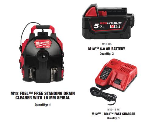 Cordless drain cleaning machine pricing options